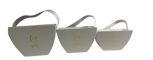 SET DE CAJA BLANCA DE 3 PCS