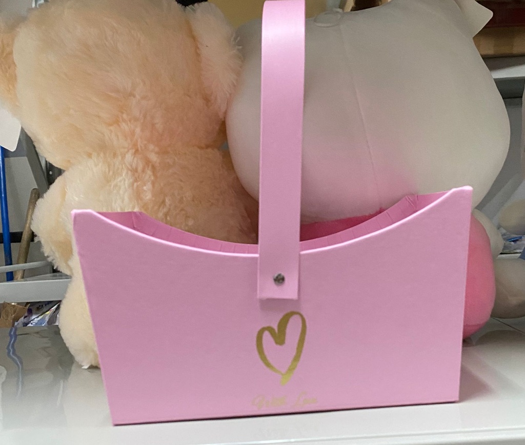 CAJA TIPO BARCO ROSADA 20X12X11 CM