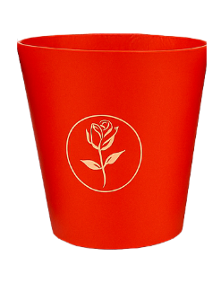 CAJA REDONDA P/FLOR ROJA