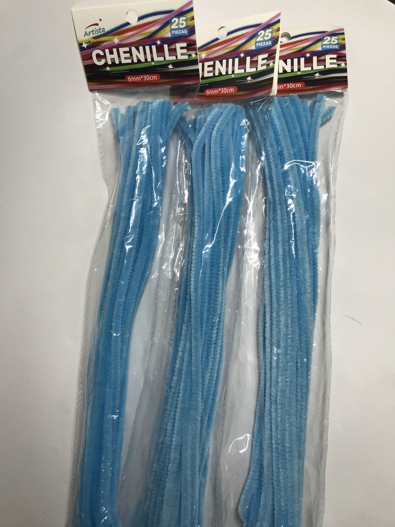 38-AS0692-LBL LIMPIA PIPAS 25PCS 30CM AZUL CIELO