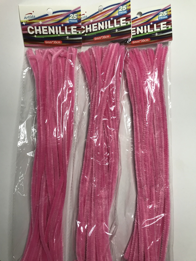 38-AS0692-PK LIMPIA PIPAS 25PCS 30CM ROSA
