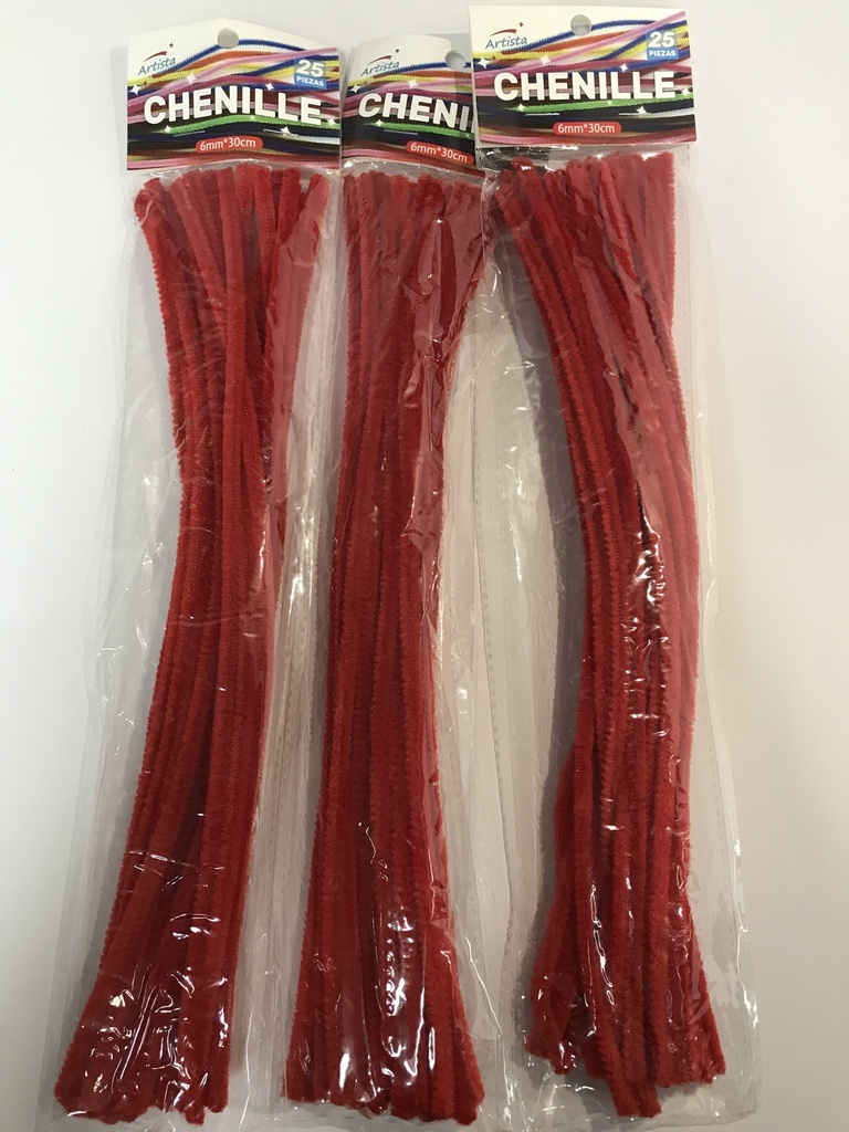 38-AS0692-R LIMPIA PIPAS 25PCS 30CM ROJO