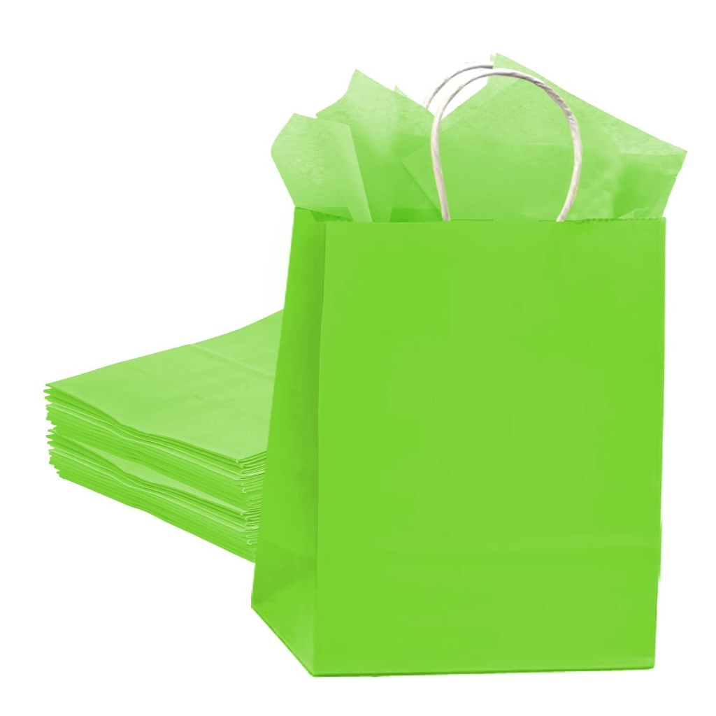BOLSA KRAFT M VERDE LIMON