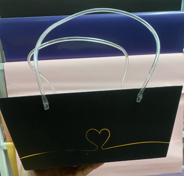 CAJA CESTA NEGRA P/FLORES&DETALLES