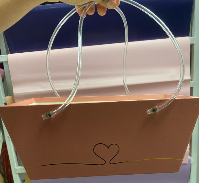 CAJA CESTA ROSADA P/FLORES & DETALLES