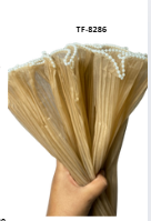 ORGANZA C/PERLA PARA RAMO DE FLORES CAFE 28CM >