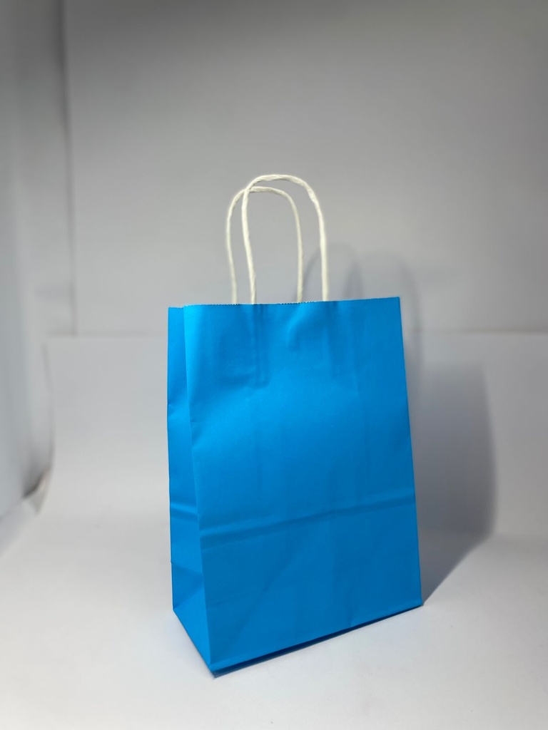 TF-8019 BOLSA KRAFT "S" AZUL MARINO PAQ.12