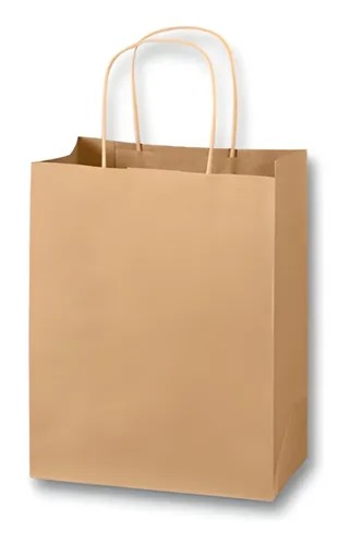 BOLSA KRAFT "M" NATURAL PAQ.12