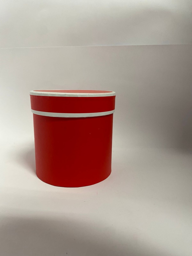 CAJA CILINDRICA ROJA