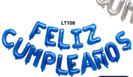 Letras HAPPY BIRTHDAY 16 pulgadas