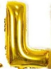 GLOBO LETRA L 16 PULGADAS DORADO