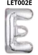 GLOBO LETRA E 16 PULGADAS PLATEADO