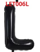 GLOBO LETRA L 16 PULGADAS NEGRO