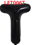 GLOBO LETRA T 16 PULGADAS NEGRO