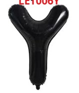 GLOBO LETRA Y 16 PULGADAS NEGRO