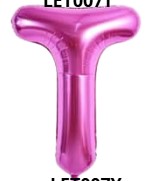 GLOBO LETRA T 16 PULGADAS ROSADO