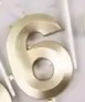 CANDELAS DORADO DE NUMEROS 7cm