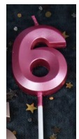 CANDELAS MORADO DE NUMEROS 7cm