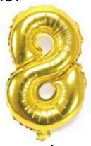 Globos Dorado Números de 40 pulgadas