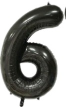 Globos Negro Números de 40 pulgadas