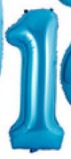 Globos Azul Números de 40 pulgadas