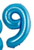 Globos Azul Números de 40 pulgadas