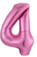 Globos Rosados Números de 40 pulgadas