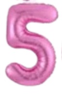 Globos Rosados Números de 40 pulgadas