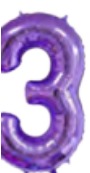 Globos Morado Números de 40 pulgadas