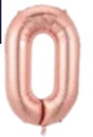 Globos Rose Gold Números de 16 pulgadas