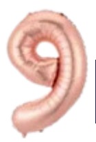 Globos Rose Gold Números de 16 pulgadas