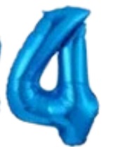 Globos Azúl Números de 16 pulgadas