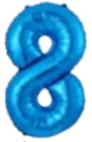 Globos Azúl Números de 16 pulgadas