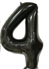 Globos Negro Números de 16 pulgadas