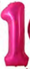 Globos Rosado Números de 32 pulgadas