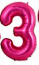Globos Rosado Números de 32 pulgadas