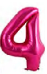 Globos Rosado Números de 32 pulgadas