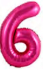 Globos Rosado Números de 32 pulgadas