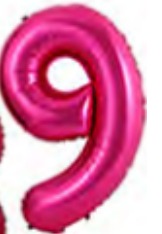 Globos Rosado Números de 32 pulgadas