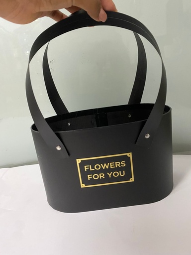 [TF-8643] CAJA P/FLORES TIPO CARTERA NEGRA