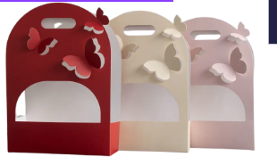 [03X1252] Caja c/Mariposas P/Flores & Detalles 20X