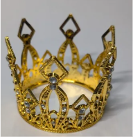 [O3V859] MINI CORONAS PLASTICAS DORADA