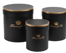 [301966] Set 3 cajas P/Flores flowers for you Negra