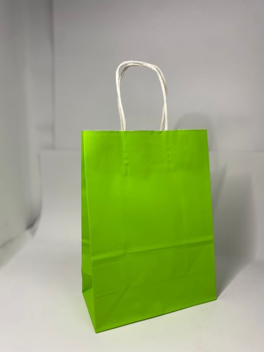 [TF-8015-1] TF-8015 BOLSA KRAFT "S" VERDE LIMON PAQ.12