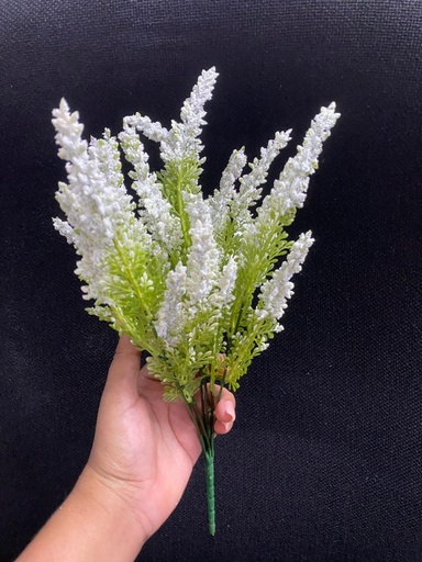 [TF-6847] RAMO DE RELLENO 7 CABEZAS 30CM BLANCO