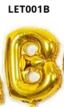 [LET001B] GLOBO LETRA B 16 PULGADAS DORADO