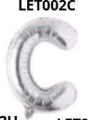 [LET002C] GLOBO LETRA C 16 PULGADAS PLATEADO