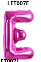 [LET007E] GLOBO LETRA E 16 PULGADAS ROSADO