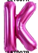 [LET007K] GLOBO LETRA K 16 PULGADAS ROSADO