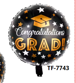 [TF-7743] GLOBO GRADUACION NEGRO
